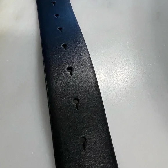 Tory Burch Eleanor 1.5” Black Leather Logo Belt - Picture 6 of 8